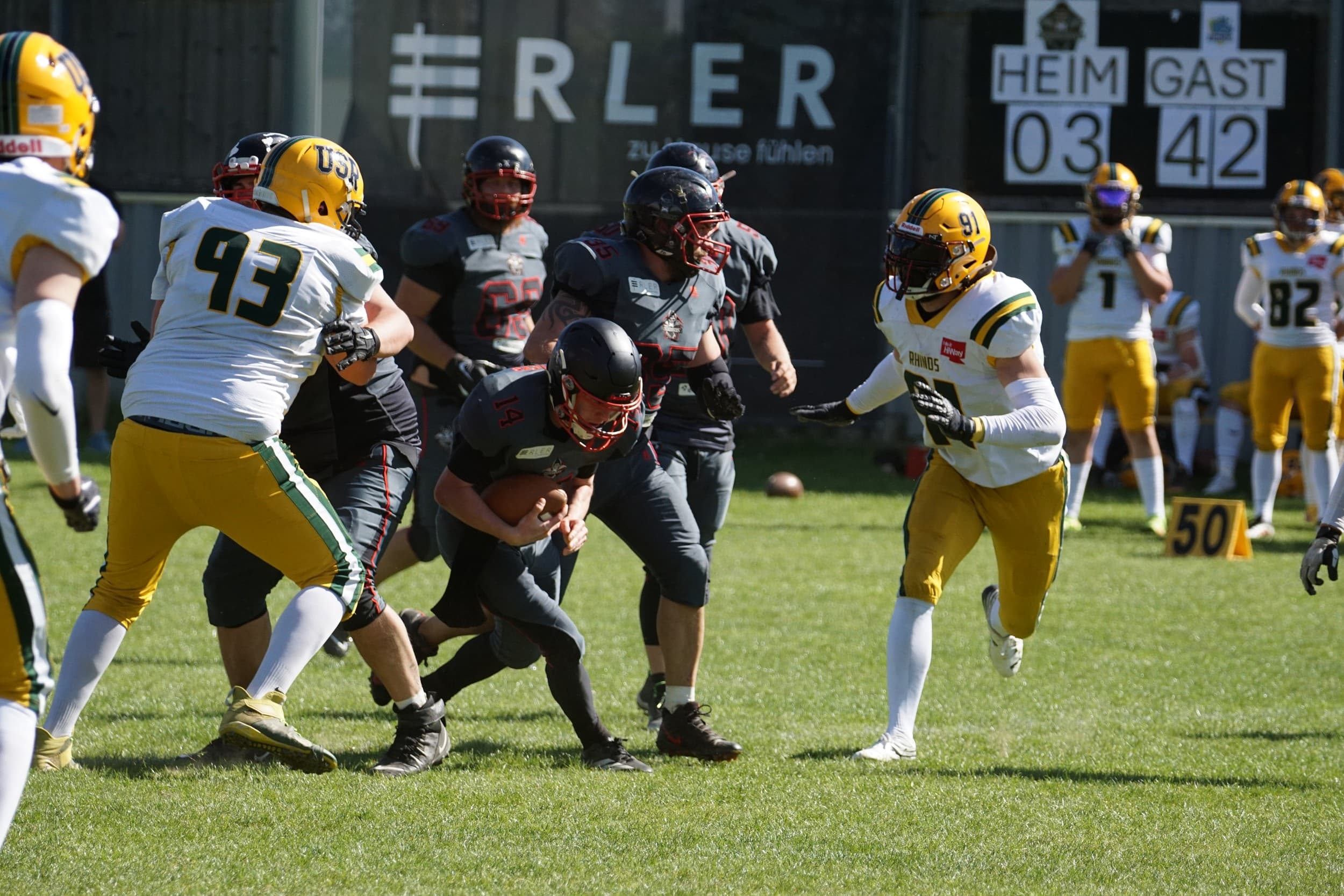 Niederlage gegen physisch starke US Rhinos: 3:42 trotz starkem Team Effort
